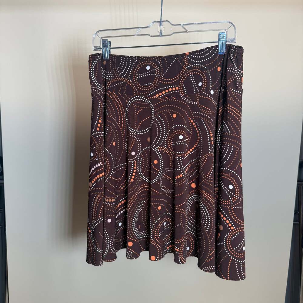 VTG Y2K Briggs New York Brown Flowy Skirt